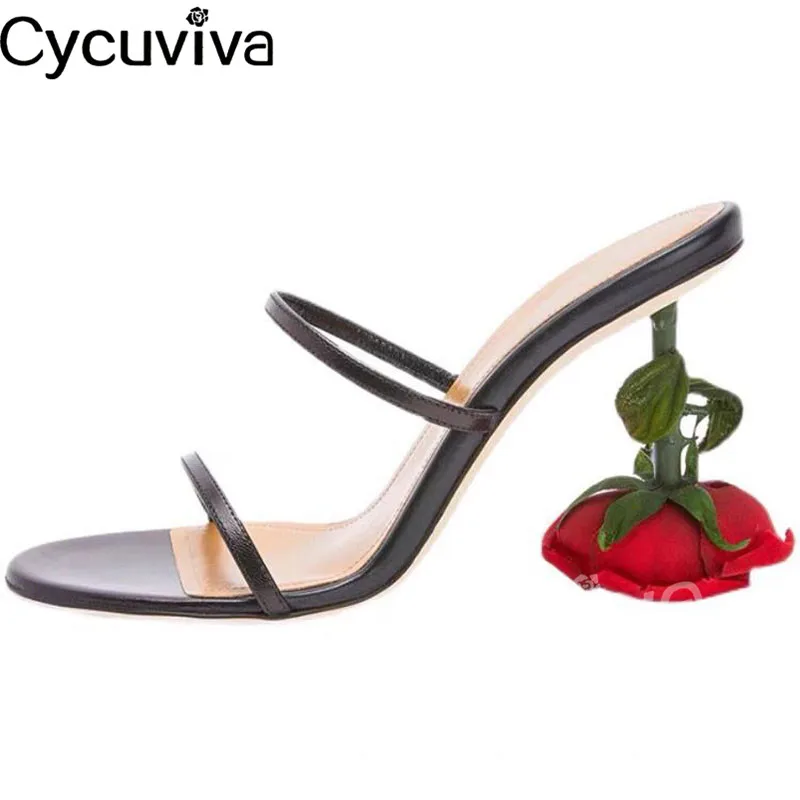 Runway Rose Flower Heels Slippers Women Designer One Band Slides High Heel Party Shoes For Woman 2022 New Brand Modern Sandals
Runway Rose Flower Heels Slippers Women Designer One Band Slides High Heel Party Shoes For Woman 2022 New Brand Modern Sandals