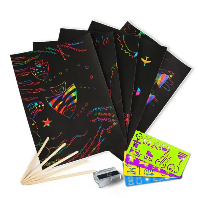 Diy Children Scratch Paper Color Sand Scratch Art Paper Manual Drawing Toys Children Gift Natural Wooden Pens Scratch Board
Diy Children Scratch Paper Color Sand Scratch Art Paper Manual Drawing Toys Children Gift Natural Wooden Pens Scratch Board