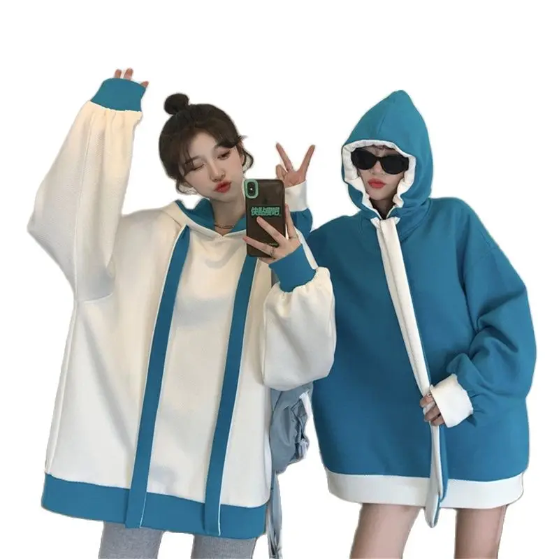 Women's Hoodie Sweatshirt Fashion Design Color Blocking Thickened Top 2023 New Spring Autumn Winter Hooded Coat Pullover Female
Women's Hoodie Sweatshirt Fashion Design Color Blocking Thickened Top 2023 New Spring Autumn Winter Hooded Coat Pullover Female