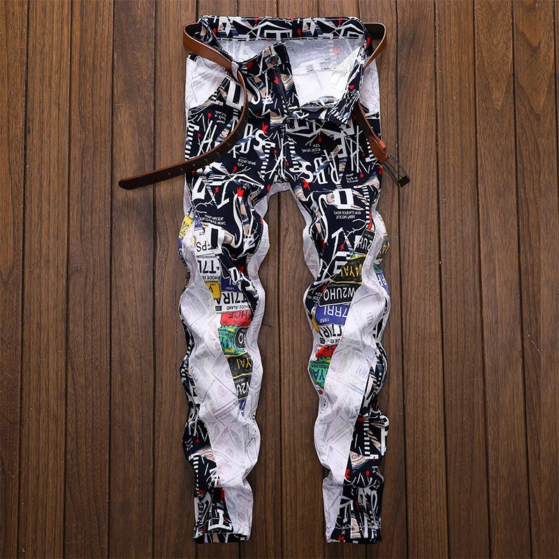 Hip Hop Streetwear Fashion Hipster Print Jeans Men's Stretch Slim Straight Denim Pants Personality Male Casual Cowboys Trousers
Hip Hop Streetwear Fashion Hipster Print Jeans Men's Stretch Slim Straight Denim Pants Personality Male Casual Cowboys Trousers