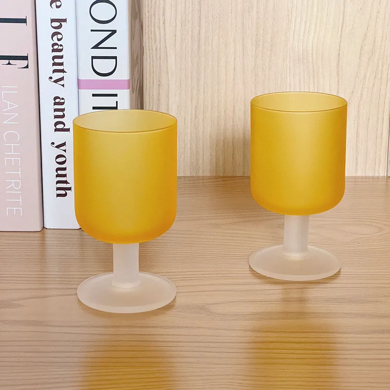 Romantic Sunset Orange Glass Water Cup Footed Glasses Creative Art Decorative Frosted Glass Mug Cups Home Party Cafe Drinkware
Romantic Sunset Orange Glass Water Cup Footed Glasses Creative Art Decorative Frosted Glass Mug Cups Home Party Cafe Drinkware