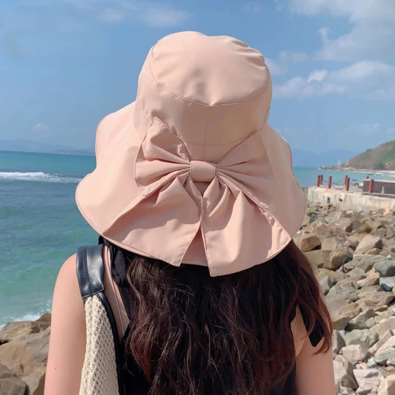 Women's Four Seasons Sunshade Umbrella Outdoor Big Brim Bowknot Bucket Basin Hat Fisherman Hat Panama Hat Fashion CapH14
Women's Four Seasons Sunshade Umbrella Outdoor Big Brim Bowknot Bucket Basin Hat Fisherman Hat Panama Hat Fashion CapH14