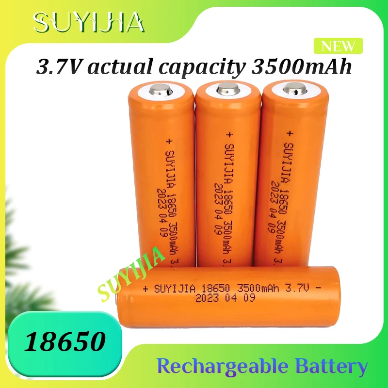 3.7V 18650 Rechargeable Lithium Battery New Real Capacity 3500mAh Spare Battery for Flashlight, Electronic Cigarette, LED Light
3.7V 18650 Rechargeable Lithium Battery New Real Capacity 3500mAh Spare Battery for Flashlight, Electronic Cigarette, LED Light