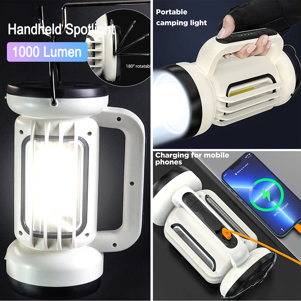 LED Camping Lantern 1000 Lumen High Power Emergency Flashlight Lantern 3600mAh Rechargeable Long-range for Outdoor Camping Tent
LED Camping Lantern 1000 Lumen High Power Emergency Flashlight Lantern 3600mAh Rechargeable Long-range for Outdoor Camping Tent