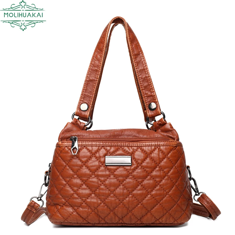 MOLIHUAKAI Soft Leather Handbags for Women Vintage Shoulder Tote Bag Luxury Designer Ladies Large Capacity Purse Bags Sac A Main
MOLIHUAKAI Soft Leather Handbags for Women Vintage Shoulder Tote Bag Luxury Designer Ladies Large Capacity Purse Bags Sac A Main