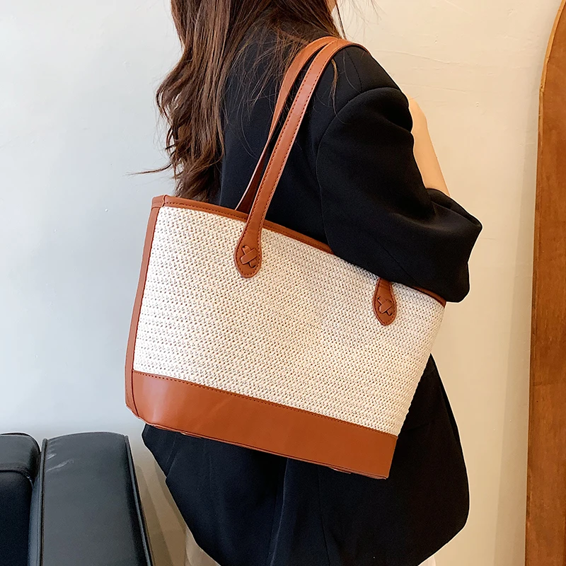 Designer Straw Woven Big Shoulder Bags For Women Large Capacity Braid Handbags Women's Bag Casual Commuter Totes Bag Women Bolso
Designer Straw Woven Big Shoulder Bags For Women Large Capacity Braid Handbags Women's Bag Casual Commuter Totes Bag Women Bolso