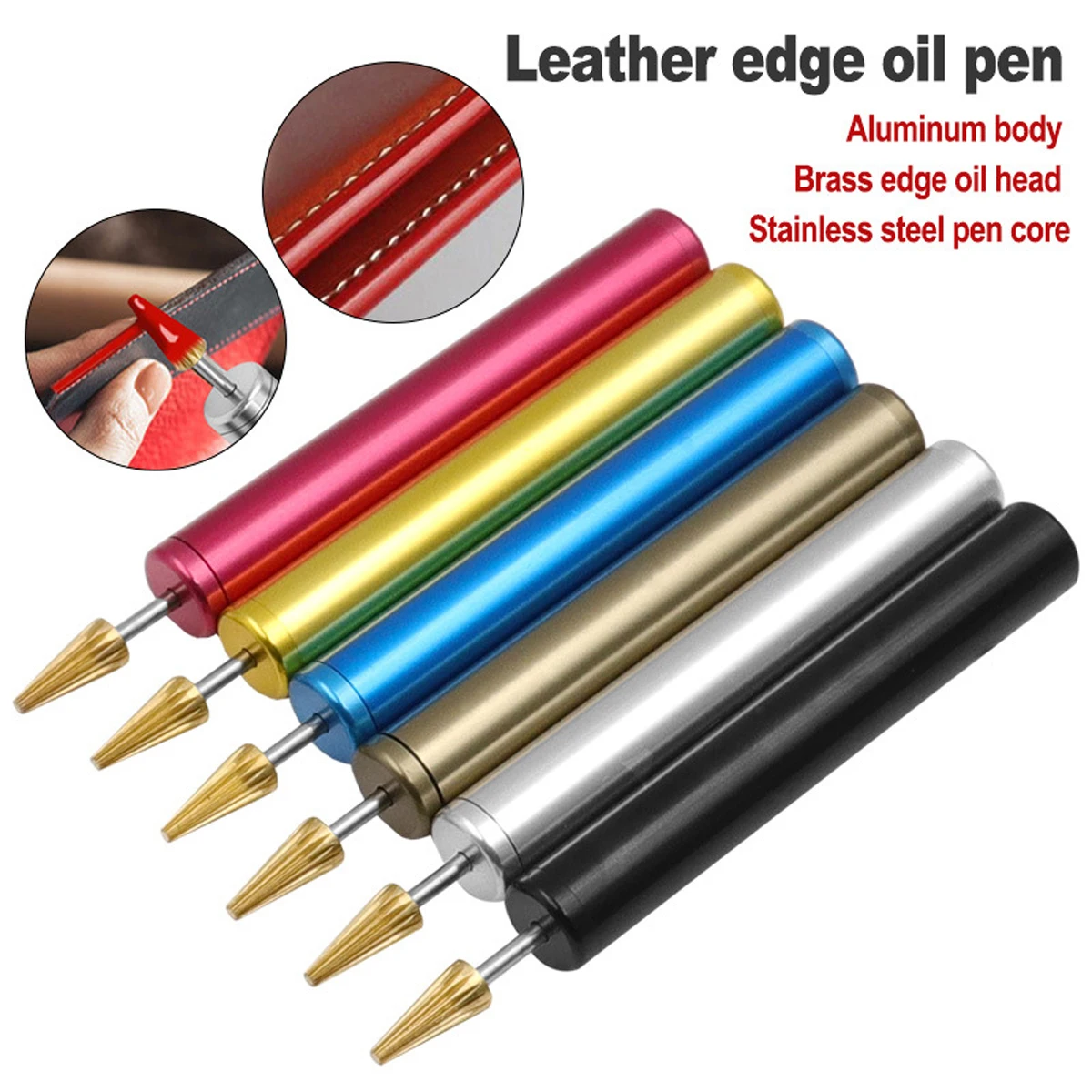 Leather Edge Dye Pen DIY Color Edge Oil Pen Brass Head Coating Edge Pen Leather Edge Roller Processing Sealing Edge Oiling Tool
Leather Edge Dye Pen DIY Color Edge Oil Pen Brass Head Coating Edge Pen Leather Edge Roller Processing Sealing Edge Oiling Tool