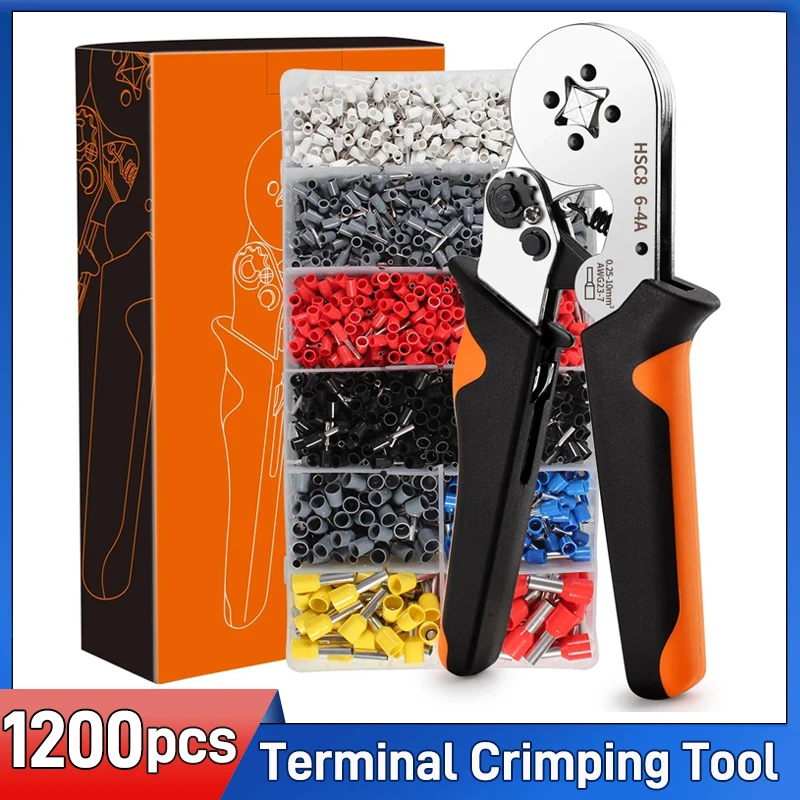 SUOSOK Ferrule Terminal Crimping Tools Kit,1200 PCS Wire Terminals with Crimper Tool for Electrician Tubular Crimping Wire Works
SUOSOK Ferrule Terminal Crimping Tools Kit,1200 PCS Wire Terminals with Crimper Tool for Electrician Tubular Crimping Wire Works