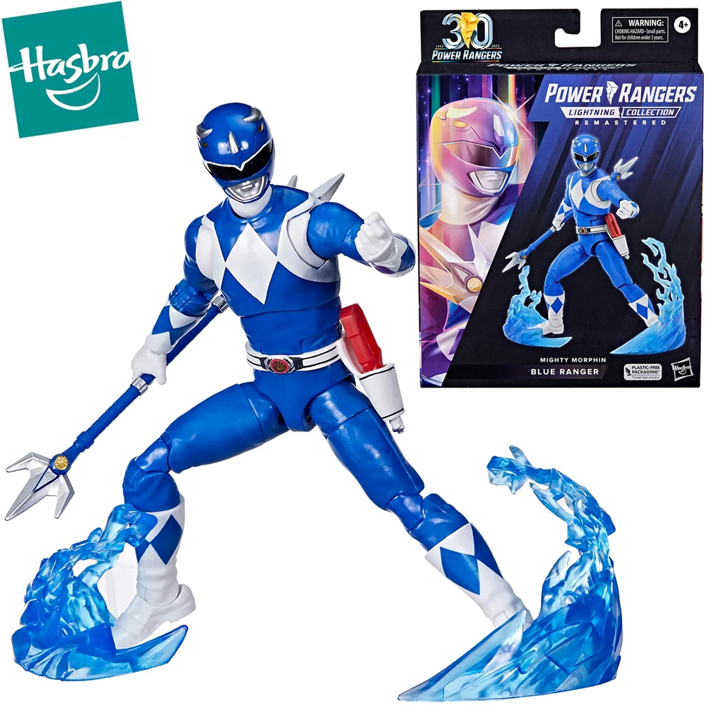 

В наличии Hasbro Power Ranger 30Th молния коллекция Re-Mighty Morphin Blue Ranger экшн-фигурка Коллекционная модель игрушки подарки