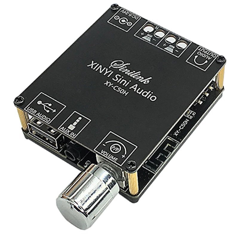 C50H 50Wx2 TPA3116 Bluetooth 5.0 Stereo Audio Module Speaker 2 Channel Wireless Audio Amplifier Board For Speaker
C50H 50Wx2 TPA3116 Bluetooth 5.0 Stereo Audio Module Speaker 2 Channel Wireless Audio Amplifier Board For Speaker