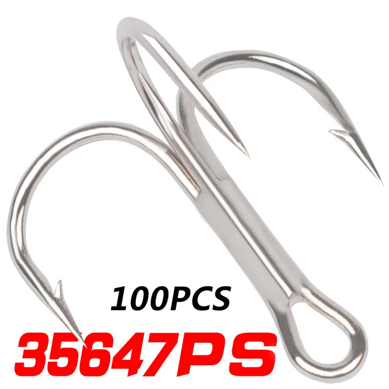 100pc 1/0#-10# Round Bent Treble Saltwater Bass FishHook Fishing Hook High Carbon Steel Treble Hook Fishing Tackle
100pc 1/0#-10# Round Bent Treble Saltwater Bass FishHook Fishing Hook High Carbon Steel Treble Hook Fishing Tackle