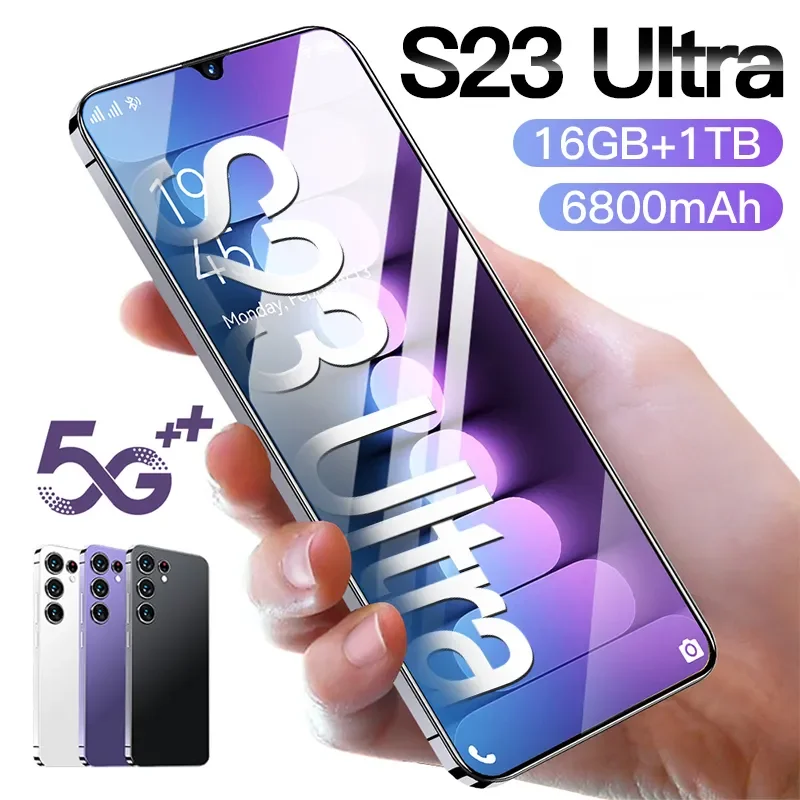 Мобильные телефоны S23 Ultra 6,8 HD экран смартфон Оригинал 16G + 1T 5G две Sim-карты Celulares Android разблокировка сотовый телефон Глобальная версия
Мобильные телефоны S23 Ultra 6,8 HD экран смартфон Оригинал 16G + 1T 5G две Sim-карты Celulares Android разблокировка сотовый телефон Глобальная версия