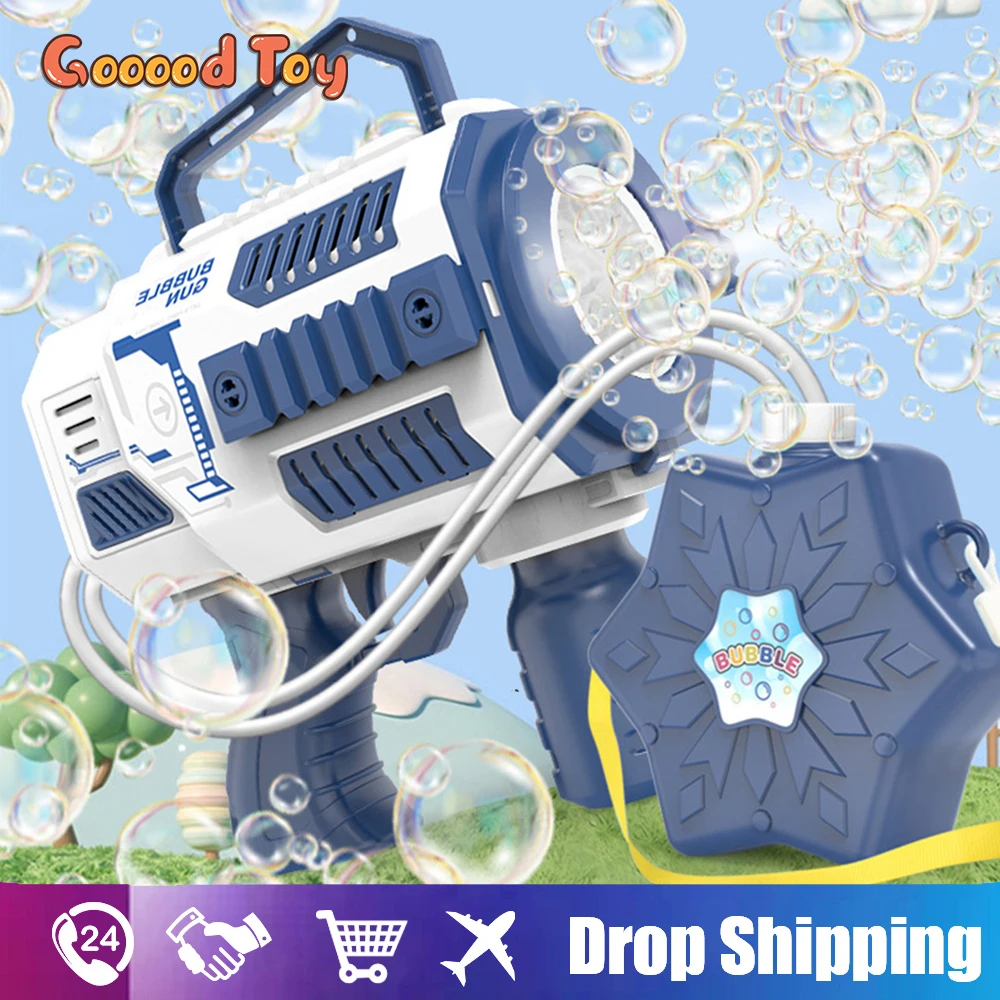 Electric Rocket Bubble Gun Maker Machine Children's Summer Outdoor Blowing Bubble Toy 12-Hole Automatic Backpack Bubble Machine
Electric Rocket Bubble Gun Maker Machine Children's Summer Outdoor Blowing Bubble Toy 12-Hole Automatic Backpack Bubble Machine