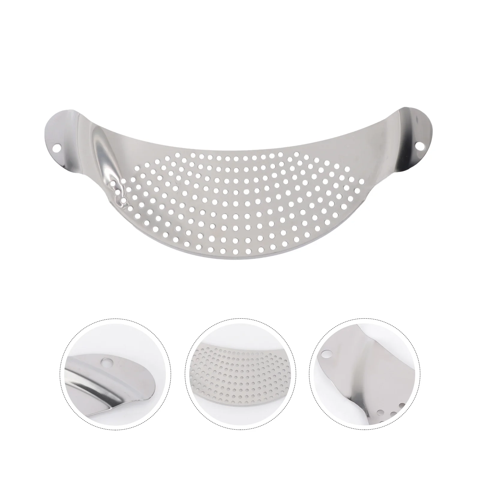 Stainless Steel Pan Pot Strainer Drainer Spaghetti Pasta Strainer with Recessed Hand Grips Kitchen Draining Tool 3pcs 
Stainless Steel Pan Pot Strainer Drainer Spaghetti Pasta Strainer with Recessed Hand Grips Kitchen Draining Tool 3pcs