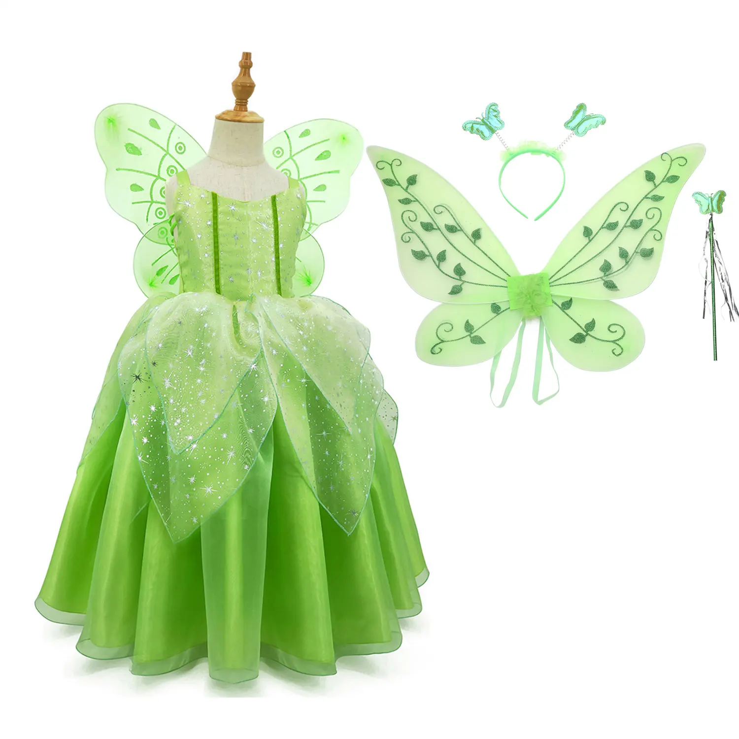 Fairy Elf Princess Angel Wings Adult Kids Women Girl Halloween Party Cosplay Costumes Elven Butterfly Wings Tiana Fairy Wand Set
Fairy Elf Princess Angel Wings Adult Kids Women Girl Halloween Party Cosplay Costumes Elven Butterfly Wings Tiana Fairy Wand Set