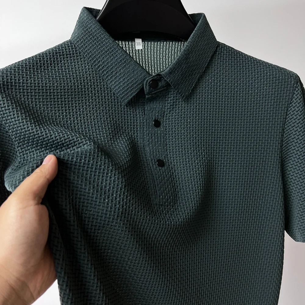 High End Luxury Men's Short Sleeved High-end Placket Short Sleeved Outdoor Cool Summer New Men's Polo Collar Short Sleeved
High End Luxury Men's Short Sleeved High-end Placket Short Sleeved Outdoor Cool Summer New Men's Polo Collar Short Sleeved