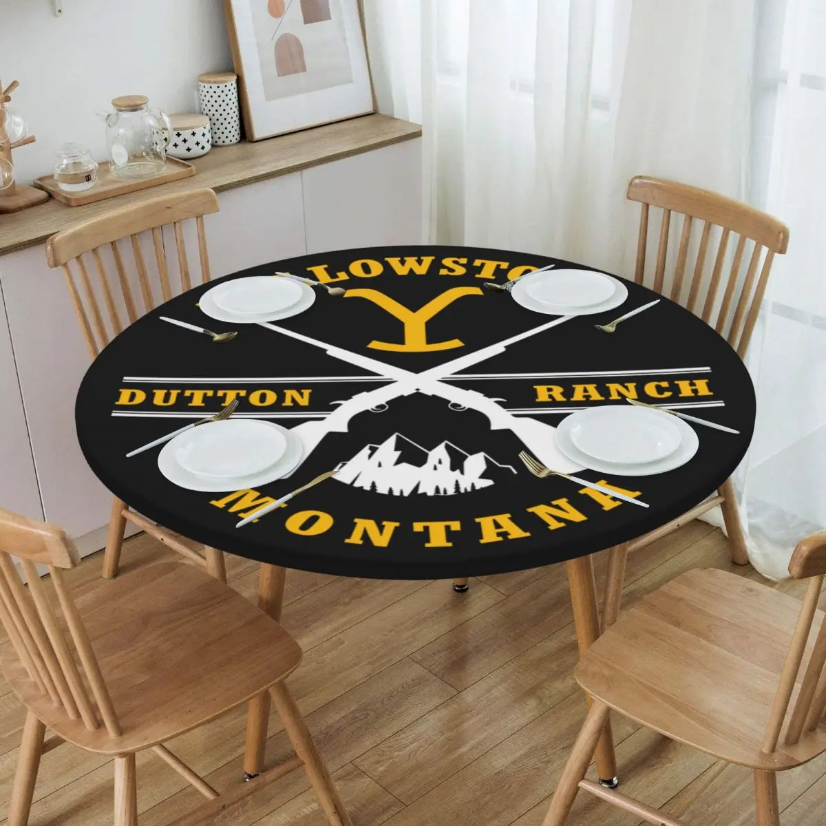 Round Waterproof Yellowstone Dutton Ranch Guns Table Cover Fitted Table Cloth Backing Edge Tablecloth for Dining
Round Waterproof Yellowstone Dutton Ranch Guns Table Cover Fitted Table Cloth Backing Edge Tablecloth for Dining