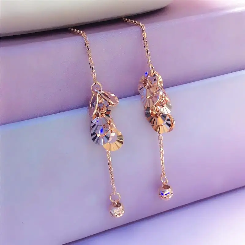 Pure Russian 585 purple gold-plated 14K rose gold color gold luxury lady's new pearl ear string to send girlfriend korean luxury
Pure Russian 585 purple gold-plated 14K rose gold color gold luxury lady's new pearl ear string to send girlfriend korean luxury