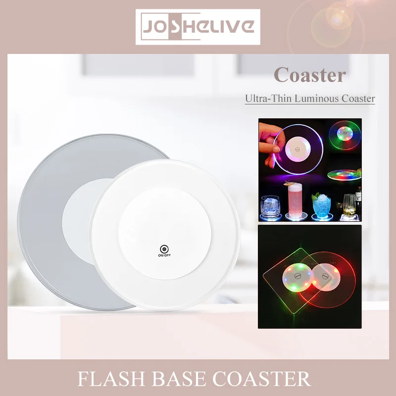 Ultra-thin For Bar Table Glow Coaster Crystal Colorful Lighting Party Drink Glass Creative Pad Decoration Accessories Acrylic
Ultra-thin For Bar Table Glow Coaster Crystal Colorful Lighting Party Drink Glass Creative Pad Decoration Accessories Acrylic