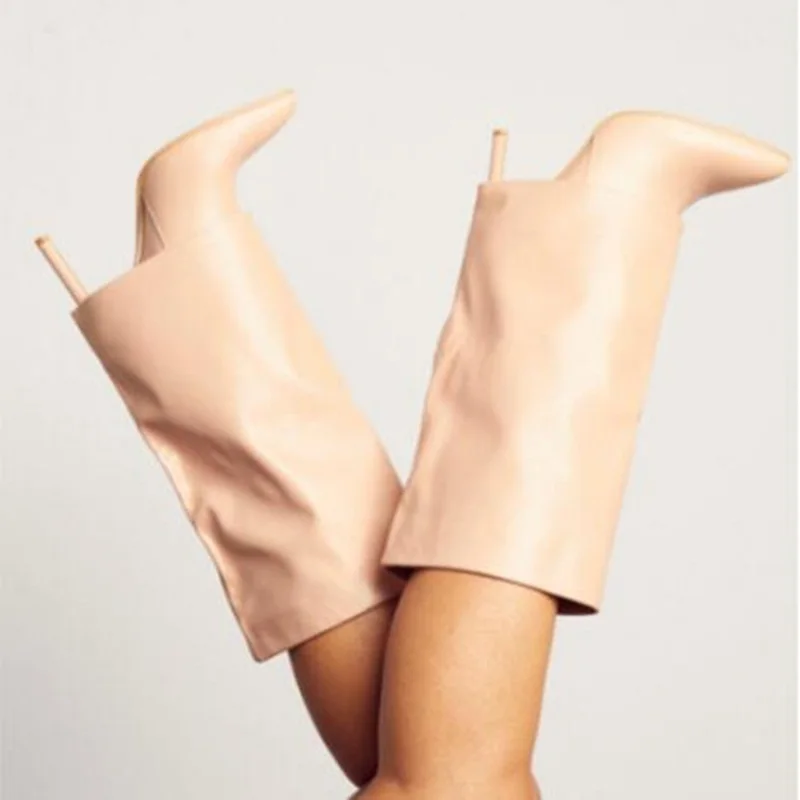 New Sleeve Leather Knee High Boots Pointed Toe Thin Heels Fold Over Thigh Boot For Women Slip-on Runway Shoes Plus Size43
New Sleeve Leather Knee High Boots Pointed Toe Thin Heels Fold Over Thigh Boot For Women Slip-on Runway Shoes Plus Size43