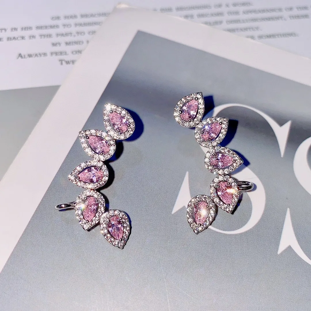 Famous Fashion 2 Colors Option Jet Pink and White Pave Cubic Zirconia Tear drop Ear Wrap Climber Cuff Earrings
Famous Fashion 2 Colors Option Jet Pink and White Pave Cubic Zirconia Tear drop Ear Wrap Climber Cuff Earrings