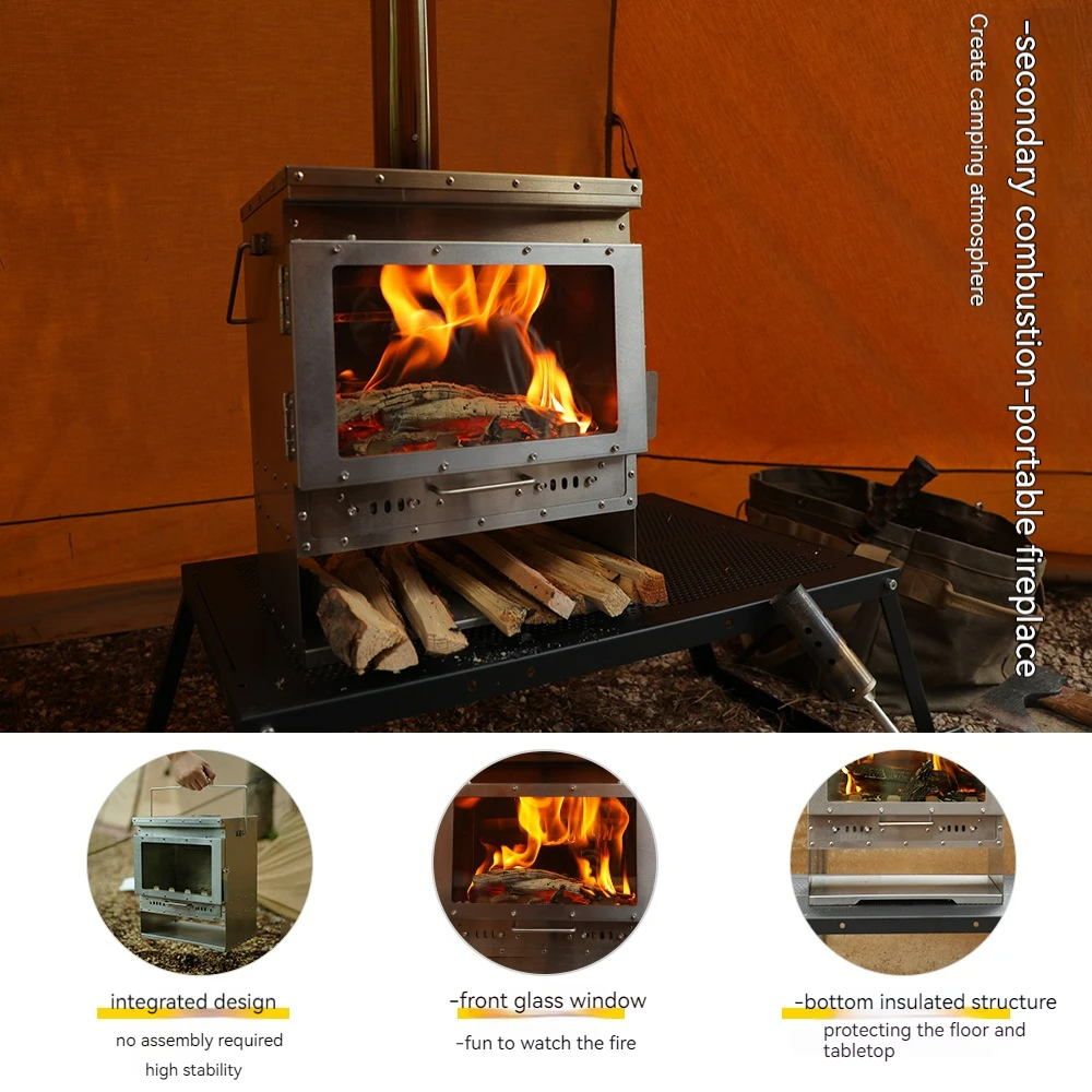 Outdoor Camping Wood Burning Fireplace Heating Stove Burning Firewood Home Cooking Stove Tent Wood Stove
Outdoor Camping Wood Burning Fireplace Heating Stove Burning Firewood Home Cooking Stove Tent Wood Stove