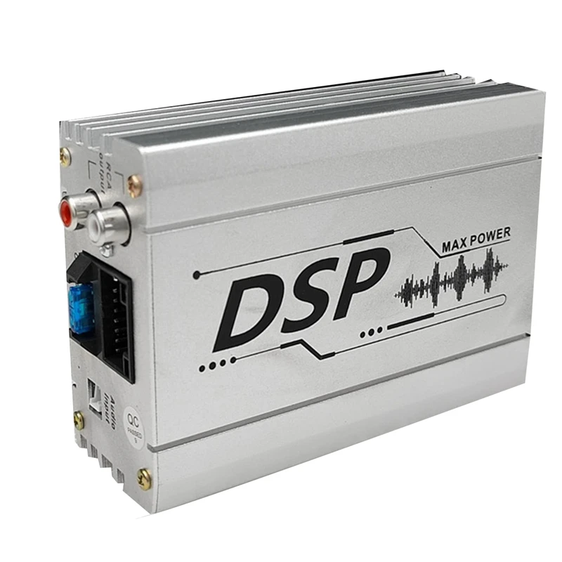 

Серебристый Автомобильный цифровой аудиопроцессор Dsp, навигационная машина, звукокачественный эффект улучшения звука, 4 в 6 выходов, автомобильный усилитель мощности Dsp