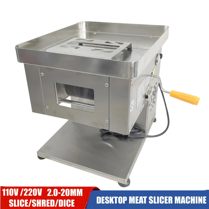 

Meat Slicer Commercial Meat Cutter Stainless Steel Meat Slicing Machine Meat Shredded Diced Machine 110V 220V