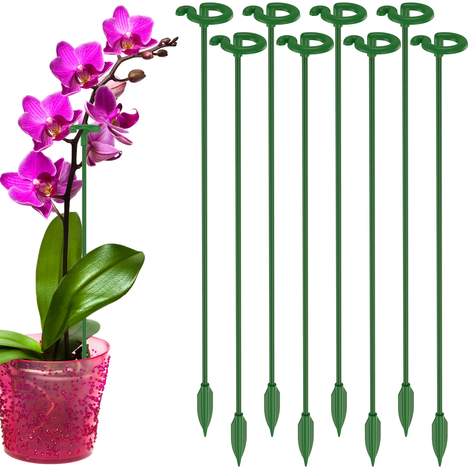30Pcs Plant Support Stake 10.6 Inch Reusable Plastic Heavy Duty Plant Support Ring Weather-Proof Green Plant Cage Gardening
30Pcs Plant Support Stake 10.6 Inch Reusable Plastic Heavy Duty Plant Support Ring Weather-Proof Green Plant Cage Gardening