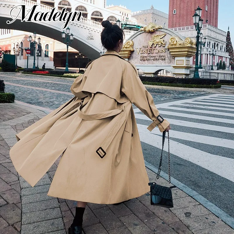 Autumn Winter Trench Coat for Women Clothing Mid Length Khaki Windbreaker Waistband Double Breasted Fashion Loose Casual Jackets
Autumn Winter Trench Coat for Women Clothing Mid Length Khaki Windbreaker Waistband Double Breasted Fashion Loose Casual Jackets