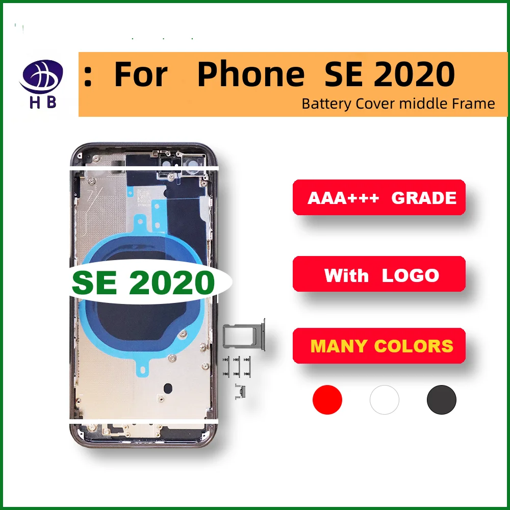 For iPhone SE 2020 New Case Battery Back Cover + Middle Case Frame + SIM Tray + Side Button Parts + Disassembly Tool SE housing
For iPhone SE 2020 New Case Battery Back Cover + Middle Case Frame + SIM Tray + Side Button Parts + Disassembly Tool SE housing