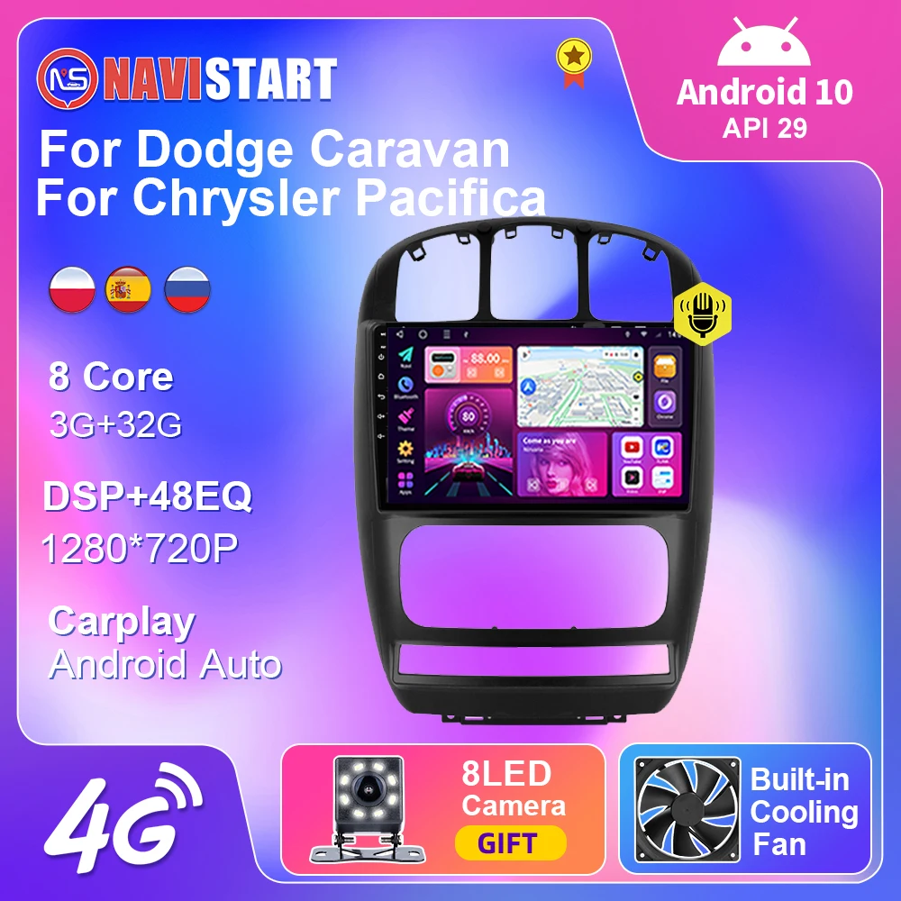NAVISTART Android 10 Car Radio For Dodge Caravan Chrysler Pacifica 2006-2012 USB Android Auto Multimedia BT Carplay 4G WIFI DVD
NAVISTART Android 10 Car Radio For Dodge Caravan Chrysler Pacifica 2006-2012 USB Android Auto Multimedia BT Carplay 4G WIFI DVD