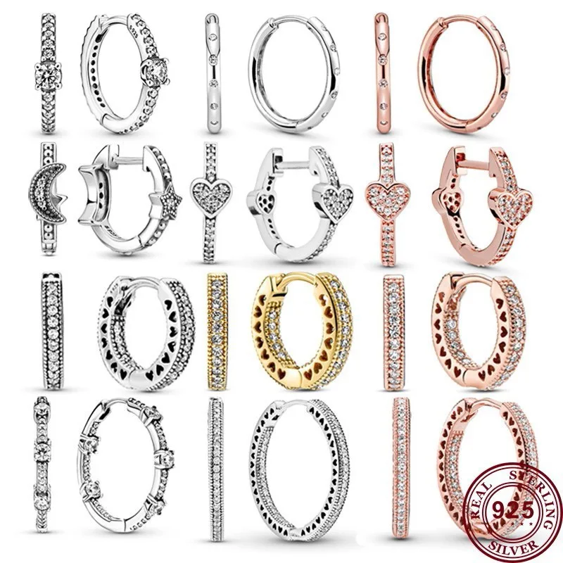 New Hot 925 Silver Exquisite Zircon Star Moon Round Women's Earrings Women's Wedding Gifts High Quality Fashion Charm Jewelry
New Hot 925 Silver Exquisite Zircon Star Moon Round Women's Earrings Women's Wedding Gifts High Quality Fashion Charm Jewelry