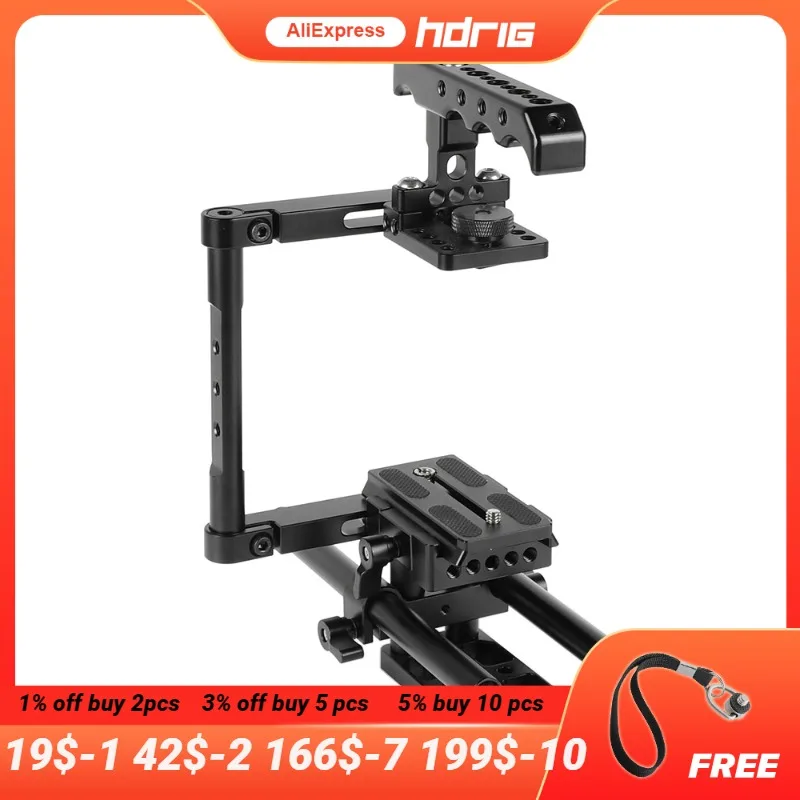 HDRIG Half Camera Cage Kit with Top Cheese Handle QR Manfrotto Plate 15mm Rod Clamp Support for DSLR Cameras
HDRIG Half Camera Cage Kit with Top Cheese Handle QR Manfrotto Plate 15mm Rod Clamp Support for DSLR Cameras