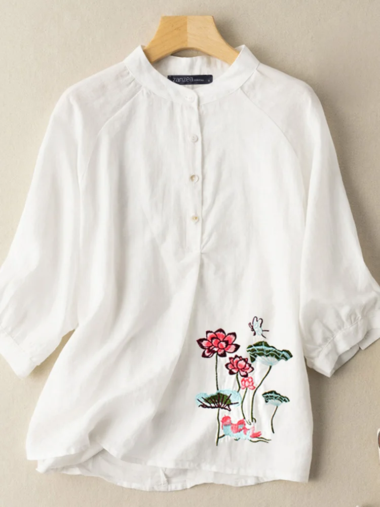 Casual Solid Short Sleeve Baggy Ladies Blusas 2022 Elegant Embroidery Blouse ZANZEA Summer Women O Neck Shirt Floral Tops Tunic
Casual Solid Short Sleeve Baggy Ladies Blusas 2022 Elegant Embroidery Blouse ZANZEA Summer Women O Neck Shirt Floral Tops Tunic
