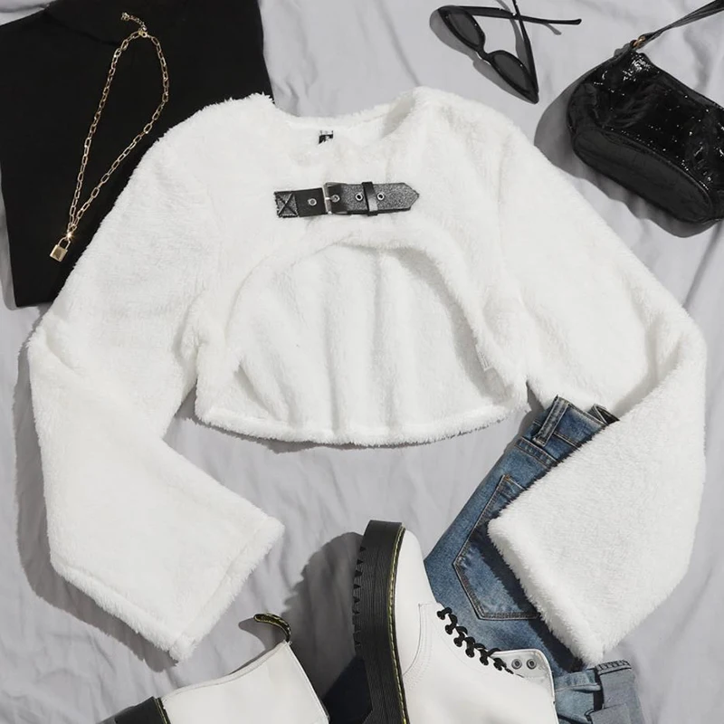 2022 Fall Winter Long Sleeve Jackets Women White Streetwear Cropped Tops Ladies High Street Coat Casual Pullovers Short Top XL
2022 Fall Winter Long Sleeve Jackets Women White Streetwear Cropped Tops Ladies High Street Coat Casual Pullovers Short Top XL