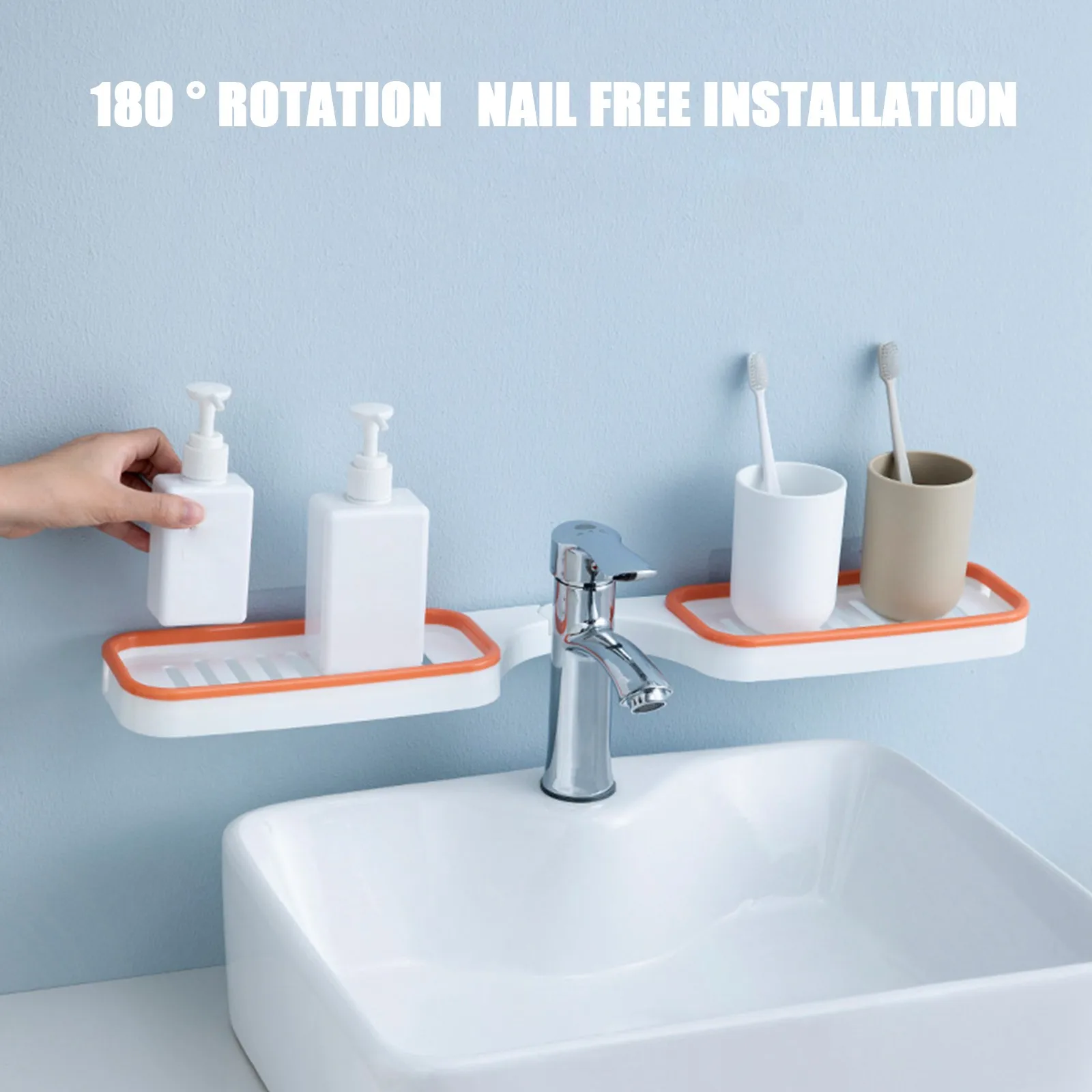 Multifunctional Wall Corner Organizer 180 Degree Rotating Storage Rack Household Storage Rack Without Perforation and Draining
Multifunctional Wall Corner Organizer 180 Degree Rotating Storage Rack Household Storage Rack Without Perforation and Draining