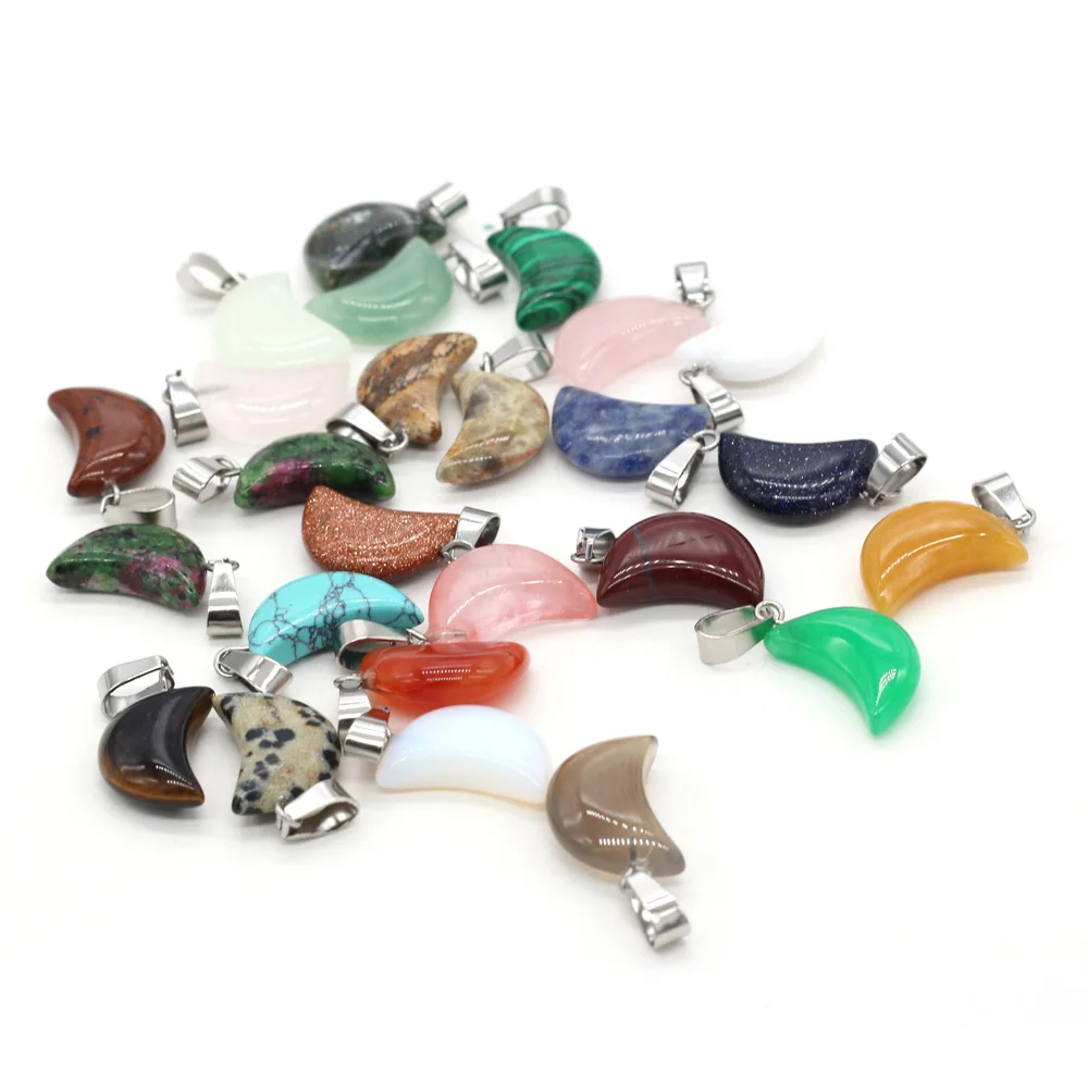 Natural Stone Pendant Red Agat Rose Quartzs Charms Moon Shape s for Making DIY Jewelry Necklace 12x18mm
Natural Stone Pendant Red Agat Rose Quartzs Charms Moon Shape s for Making DIY Jewelry Necklace 12x18mm