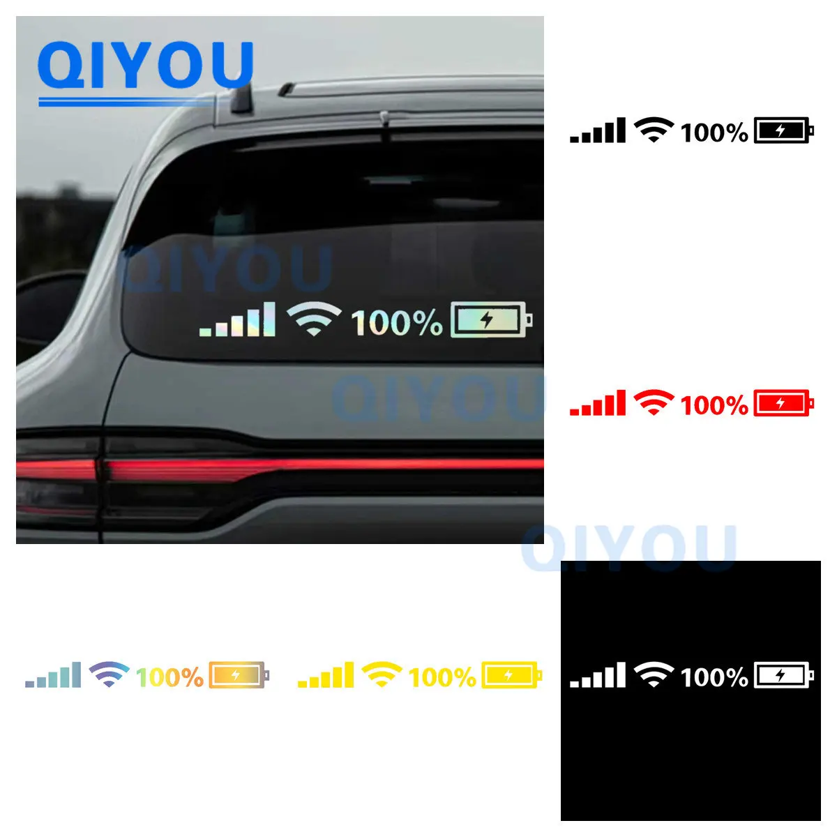 Personalized Wifi 100% Battery Level Body Decoration Car Sticker for Die-cut PVC Decals for Car Body Windshield Trolley Cases
Personalized Wifi 100% Battery Level Body Decoration Car Sticker for Die-cut PVC Decals for Car Body Windshield Trolley Cases