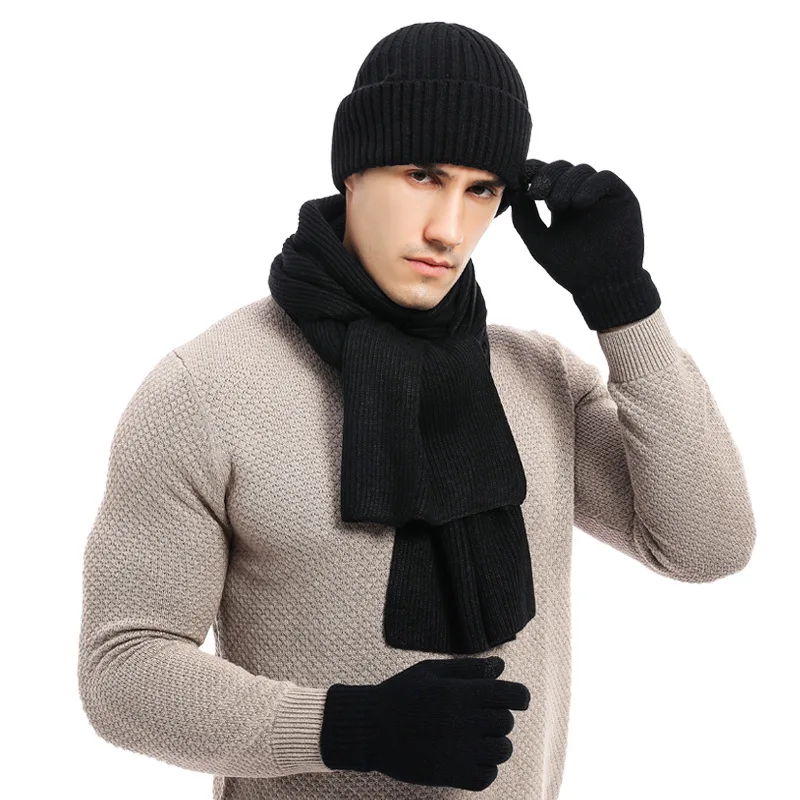 Men's Women's Hat Scarf Gloves Set Male Female Winter Warm Knitted Long Scarf Gloves Set 3 Pieces/Set
Men's Women's Hat Scarf Gloves Set Male Female Winter Warm Knitted Long Scarf Gloves Set 3 Pieces/Set