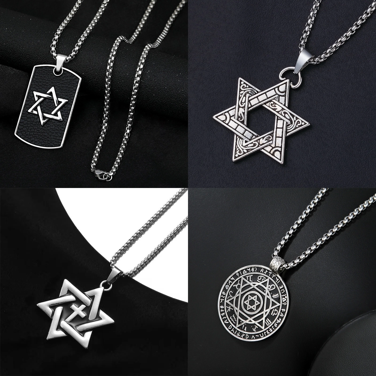 Light Luxury and Niche Titanium Steel Necklace Personalized and Fashionable Street Hip-Hop Six Pointed Star Pendant Necklace
Light Luxury and Niche Titanium Steel Necklace Personalized and Fashionable Street Hip-Hop Six Pointed Star Pendant Necklace