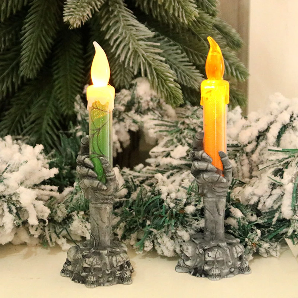 Halloween LED Lights Horror Skull Ghost Holding Candle Lamp Happy Holloween Party Decoration for Home Haunted House Ornaments 
Halloween LED Lights Horror Skull Ghost Holding Candle Lamp Happy Holloween Party Decoration for Home Haunted House Ornaments