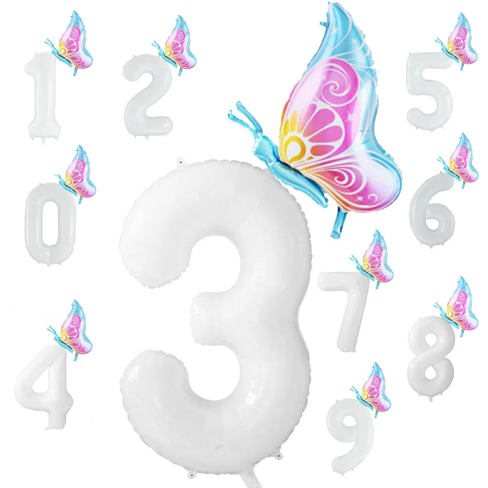 Rainbow Butterfly Number Balloons Set Large 32inch Number Foil Balloons for Girl Boy Women Men Birthday Party Anniversary Decor
Rainbow Butterfly Number Balloons Set Large 32inch Number Foil Balloons for Girl Boy Women Men Birthday Party Anniversary Decor