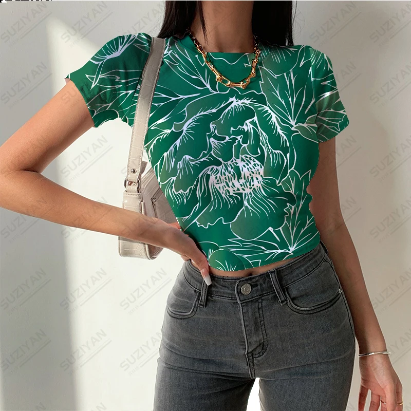 Hot Selling Women's Round Neck Short Sleeve T-shirt Tight 3D Fruit Print Summer Street Women's Short Breathable Comfortable Top
Hot Selling Women's Round Neck Short Sleeve T-shirt Tight 3D Fruit Print Summer Street Women's Short Breathable Comfortable Top