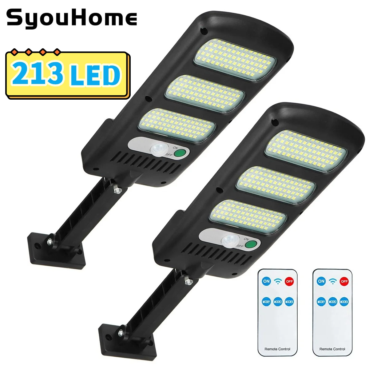 Solar Street Lights Outdoor 213LED Remote Control Motion Sensor IP65 Waterproof LED Sunlight Fixture for Patio Garden Path Yard 
Solar Street Lights Outdoor 213LED Remote Control Motion Sensor IP65 Waterproof LED Sunlight Fixture for Patio Garden Path Yard