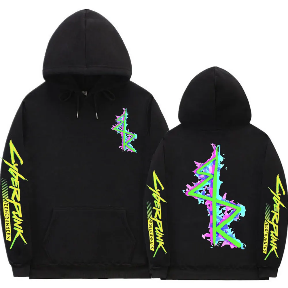 Hot Cyberpunk Edgerunners Double Sided Logo Print Hoodie Men Women Crewneck Streetwear Hip Hop Sweatshirt Unisex Punk Pullover
Hot Cyberpunk Edgerunners Double Sided Logo Print Hoodie Men Women Crewneck Streetwear Hip Hop Sweatshirt Unisex Punk Pullover