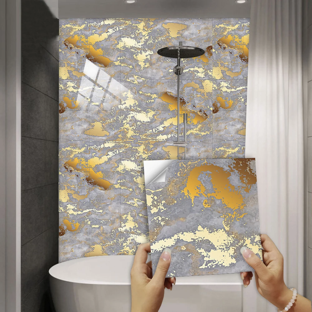 10pcs American Style Golden Marble Pattern Tiles Sticker Kitchen Backsplash Oil-proof Cupboard Waterproof Art Wall Decals
10pcs American Style Golden Marble Pattern Tiles Sticker Kitchen Backsplash Oil-proof Cupboard Waterproof Art Wall Decals