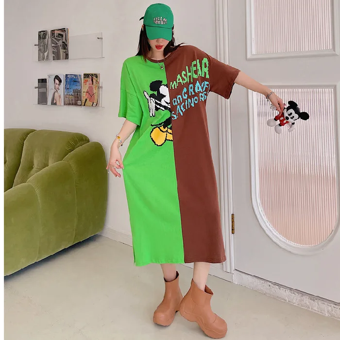 2023 Summer Pure Cotton New Coloring Cartoon Patch Loose Comfort Hoodie Long Dress
2023 Summer Pure Cotton New Coloring Cartoon Patch Loose Comfort Hoodie Long Dress