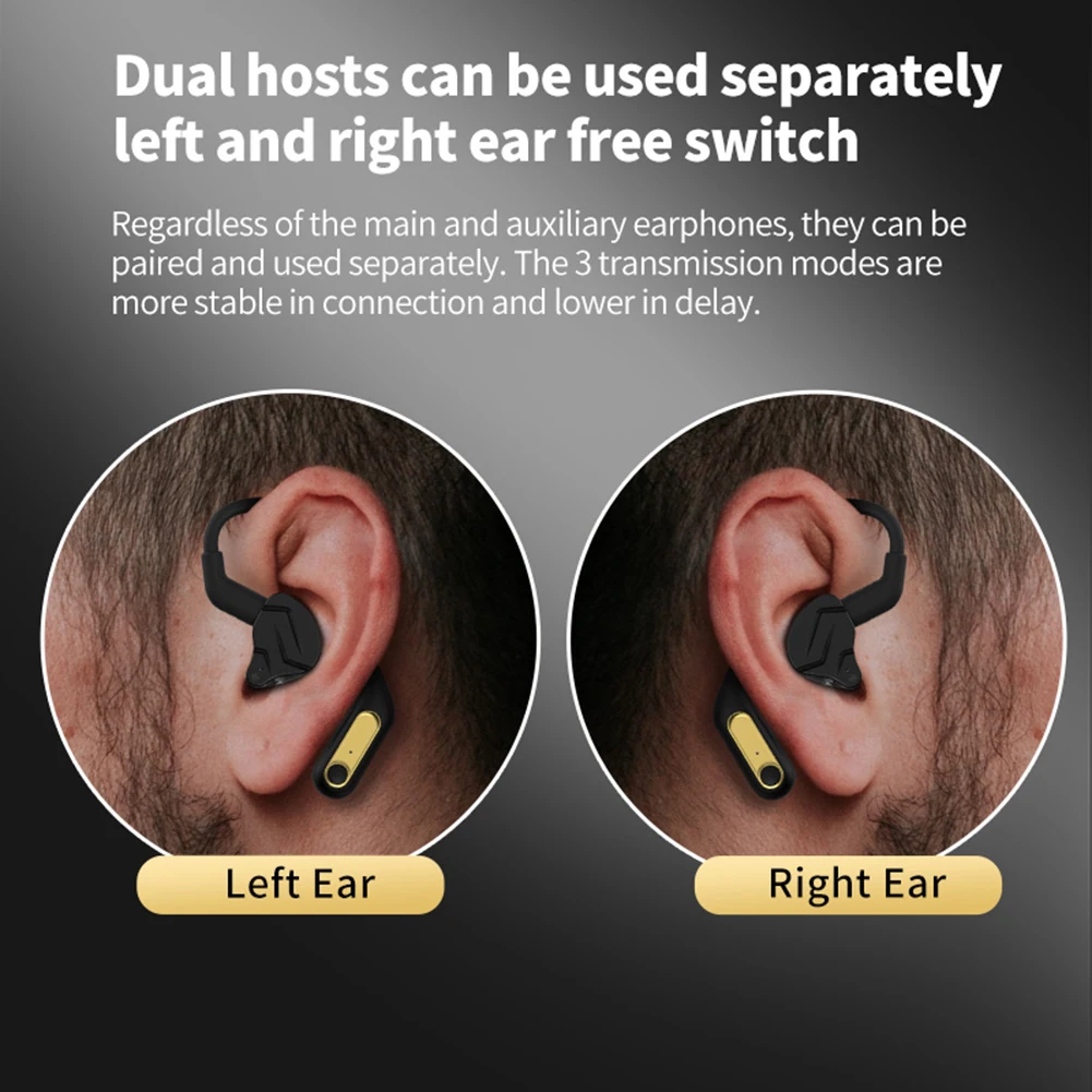 Wireless Headphones Bluetooth-compatible5.2 Cordless Heeadphones with Charging Case Sports Ear Hook Headphones for Game/Music
Wireless Headphones Bluetooth-compatible5.2 Cordless Heeadphones with Charging Case Sports Ear Hook Headphones for Game/Music