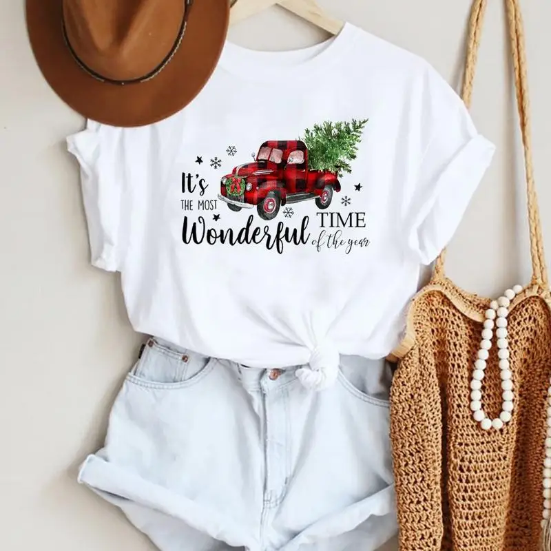 Women Happy Truck Tree 2023 Short Sleeve Merry Christmas Fashion Print Tshirts Trend Top T Shirt Graphic Travel Tee T-Shirt
Women Happy Truck Tree 2023 Short Sleeve Merry Christmas Fashion Print Tshirts Trend Top T Shirt Graphic Travel Tee T-Shirt